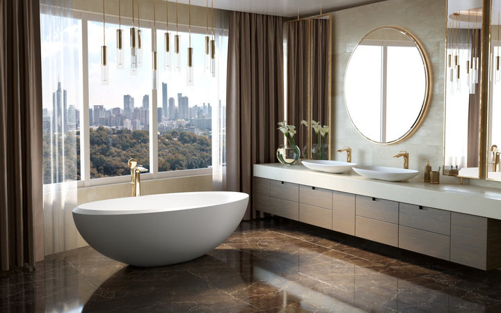 Illusion Freestanding Solid Surface Bathtub