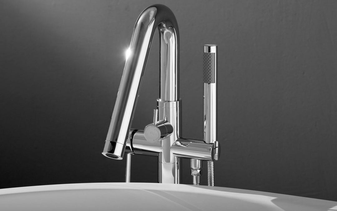 Colonna-120 Floor Mounted Tub Filler – Chrome