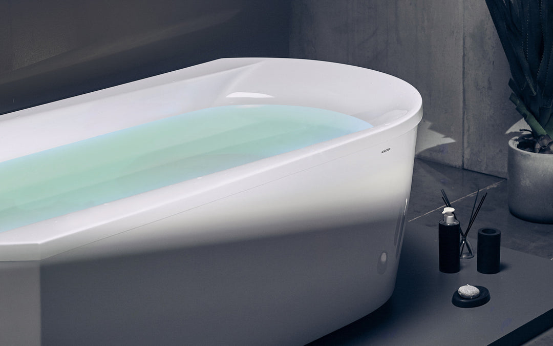 Purescape 107-Wht Freestanding Acrylic Bathtub