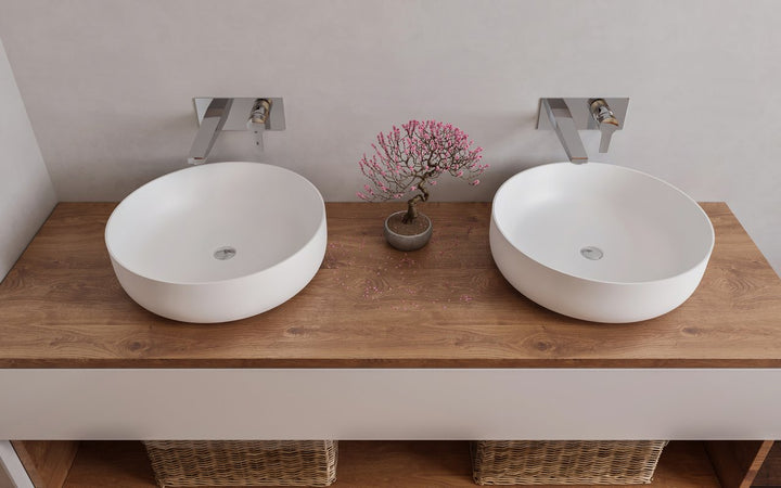 Aurora White Round Vessel Sink
