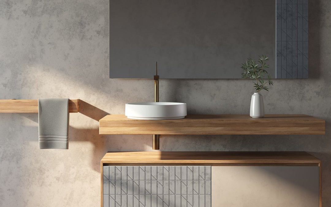 Solace-A White Round Stone Vessel Sink