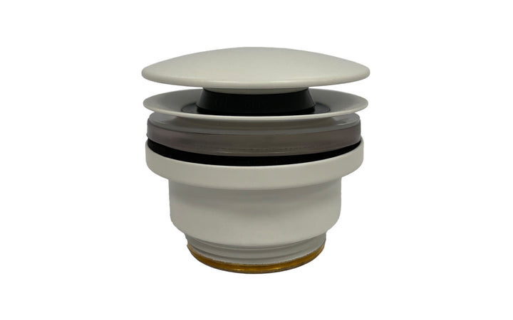 Euroclicker 3S Sink Drain (Matte White) Full Assembly