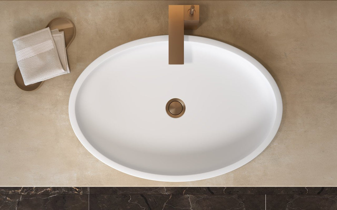 Solace White Oval Vessel Sink