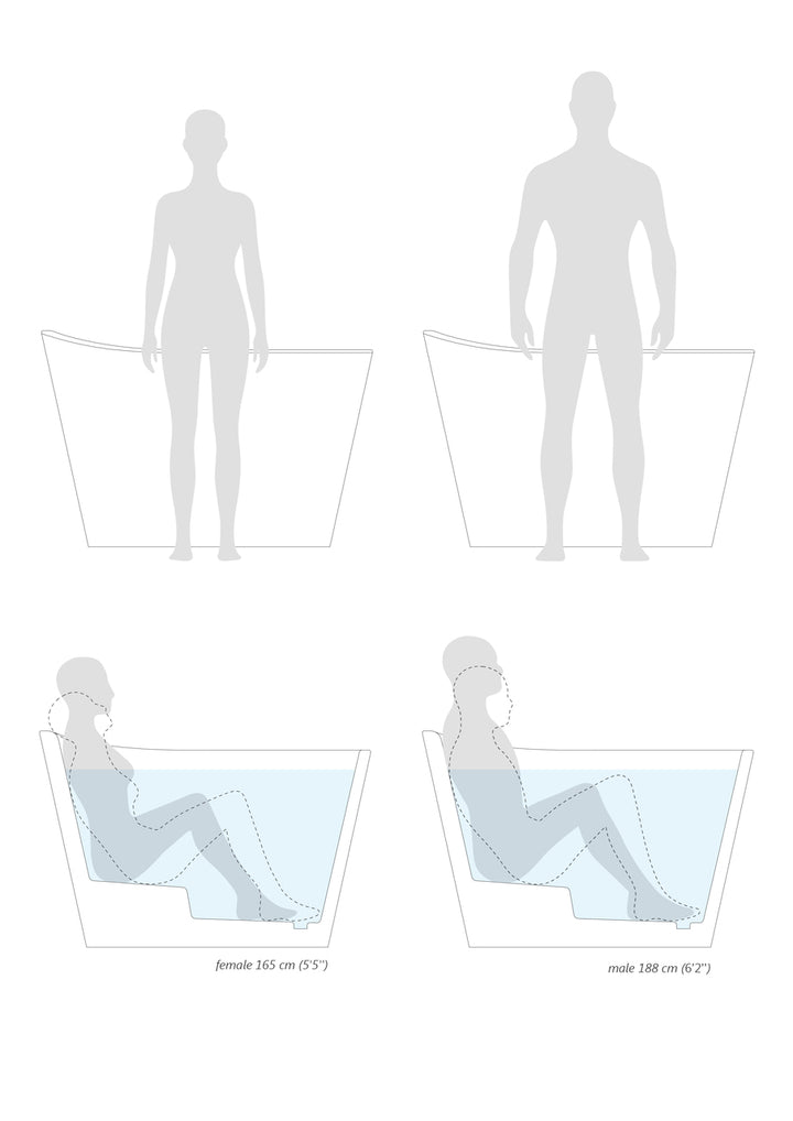 True Ofuro Wood Freestanding Solid Surface Bathtub