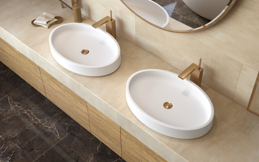 Solace White Oval Vessel Sink