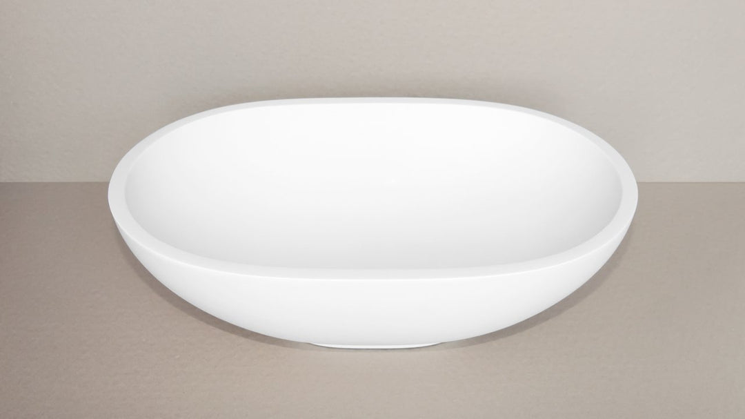 Karolina 2 White Oval Vessel Sink