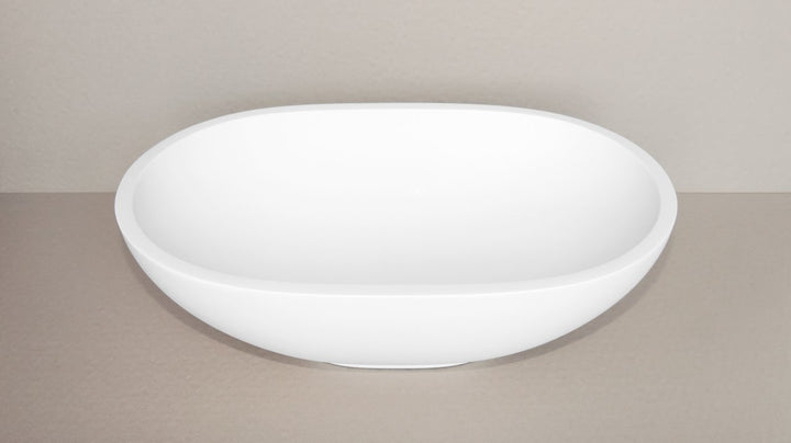 Karolina 2 White Oval Vessel Sink