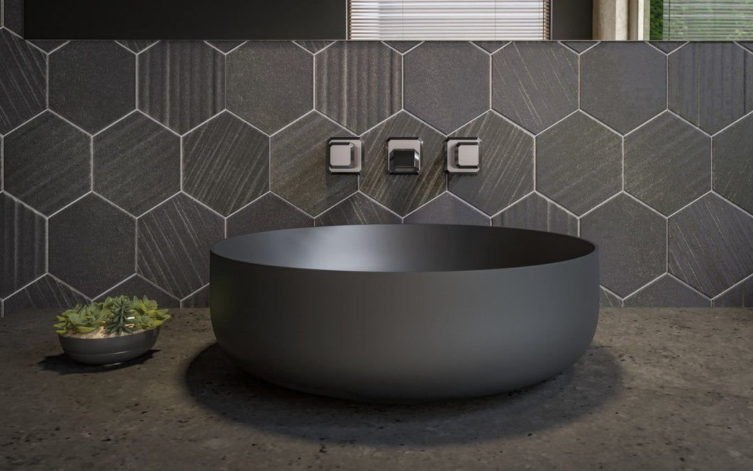 Aurora Black Round Vessel Sink