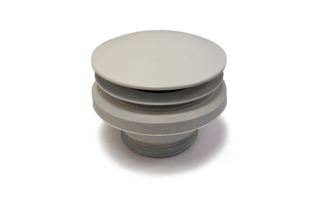 Euroclicker 3 Bathtub Drain (Matte White) Full Assembly