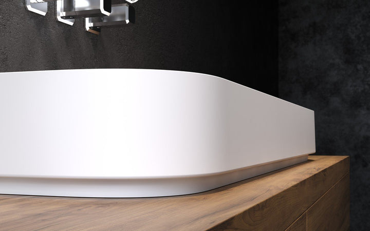 Solace-B White Rectangular Vessel Sink