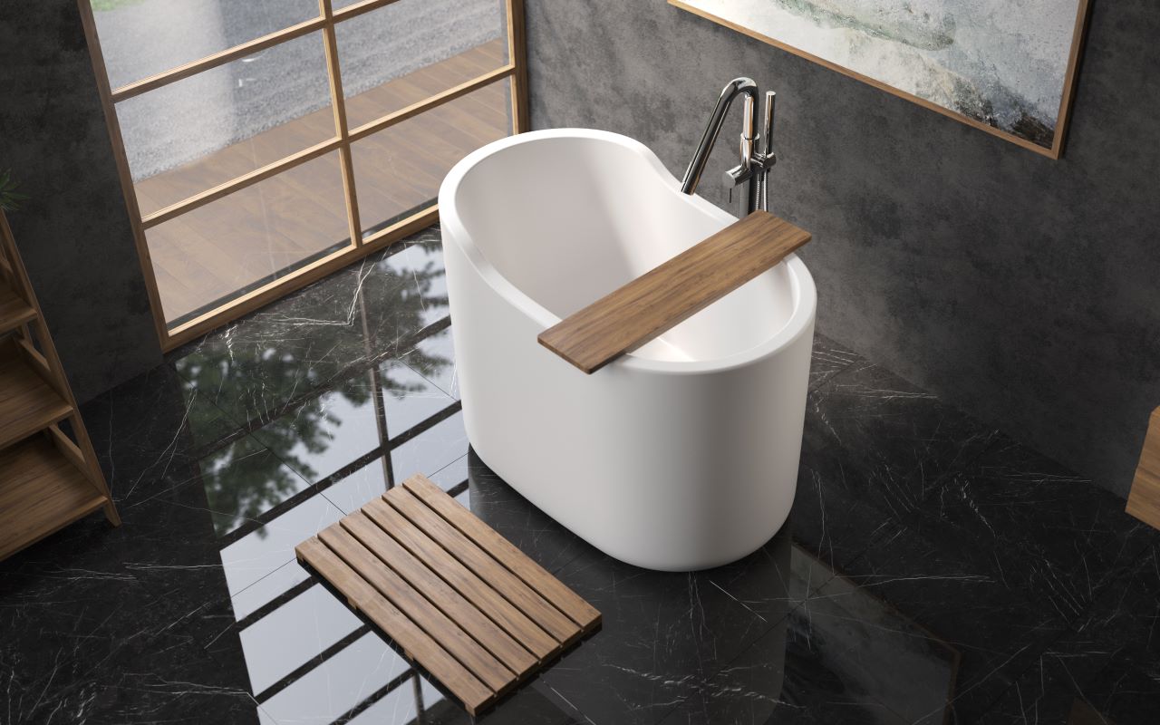 ピュアフローラ Shop the Aquatica True Ofuro, a white freestanding ofuro soaking