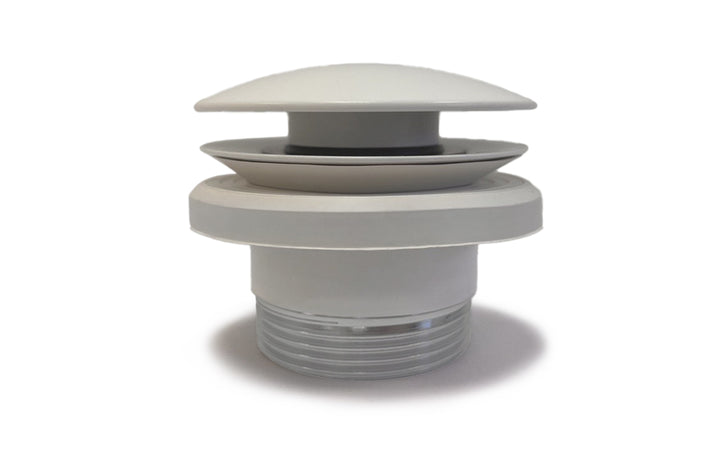 Euroclicker 3 Bathtub Drain (Matte White) Full Assembly