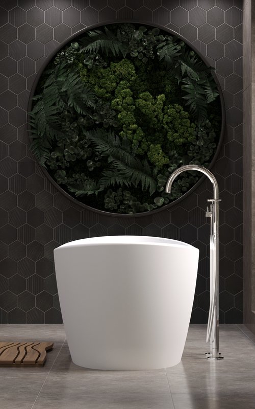 Luna Freestanding Solid Surface Bathtub