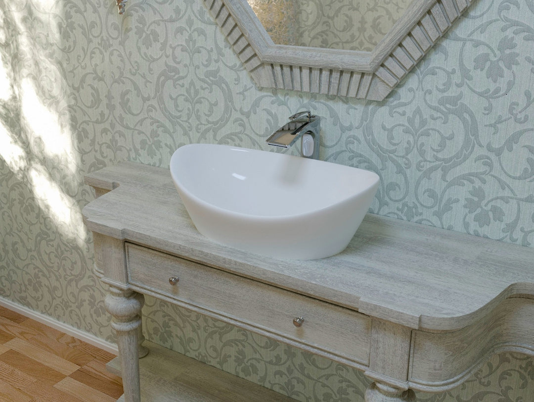 Luna White Gloss Vessel Sink