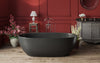 Aquatica Corelia-Black Freestanding Solid Surface Bathtub