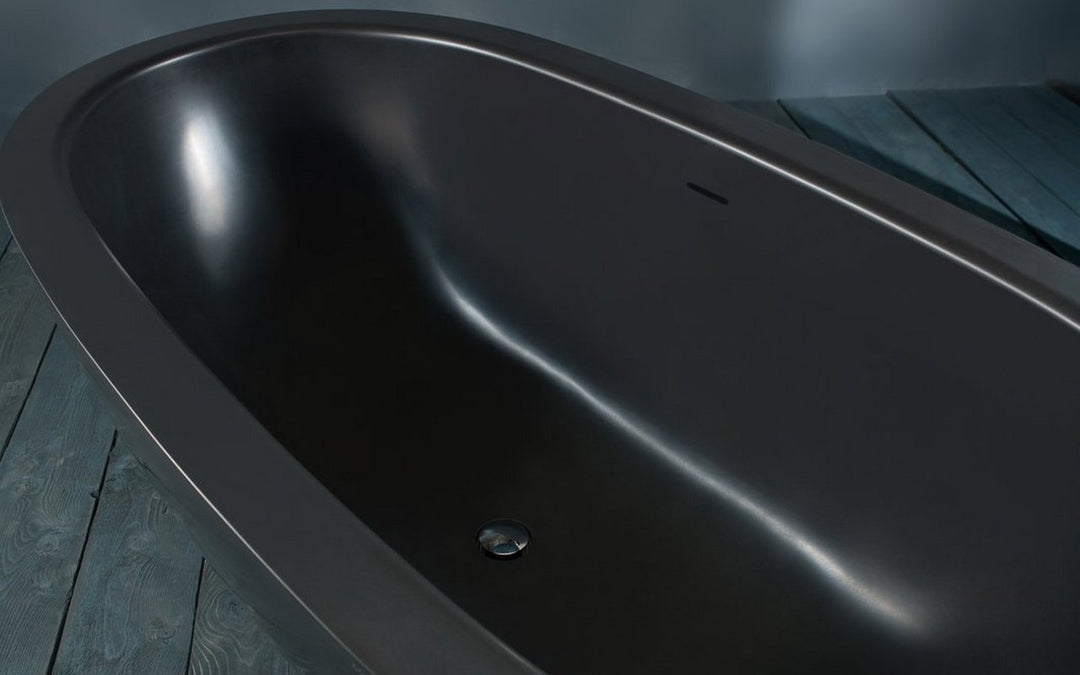 Karolina 2 Black Freestanding Solid Surface Bathtub