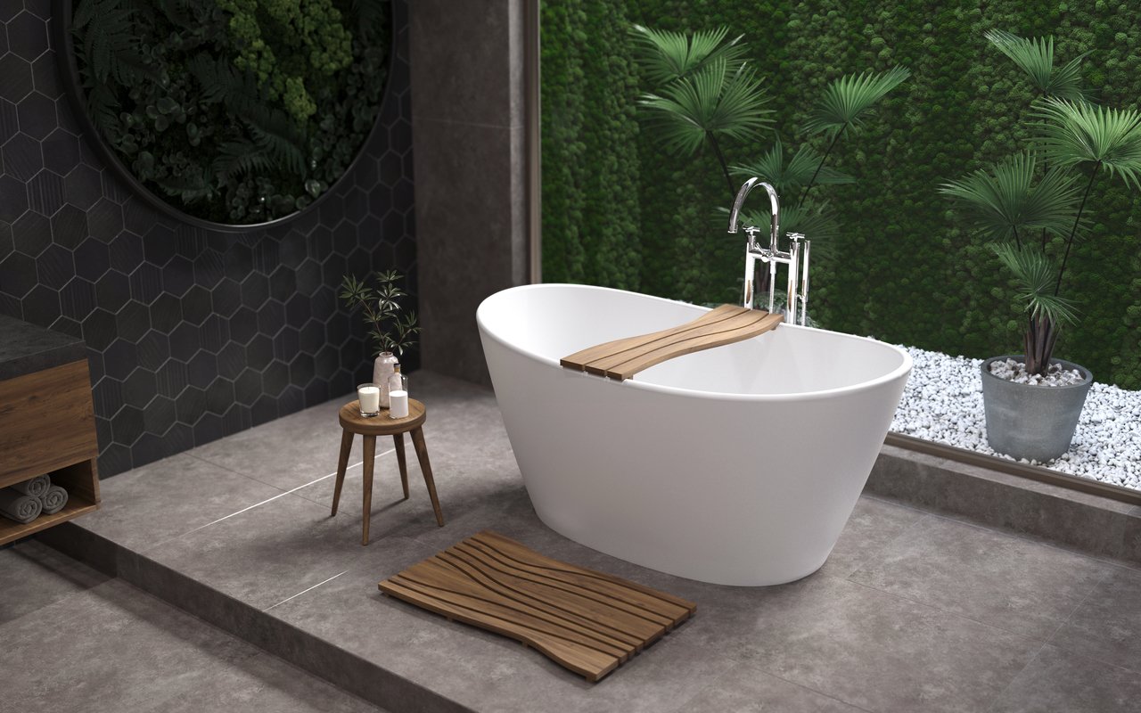 Aquatica Luna Purescape 748M Freestanding Solid Surface Bathtub