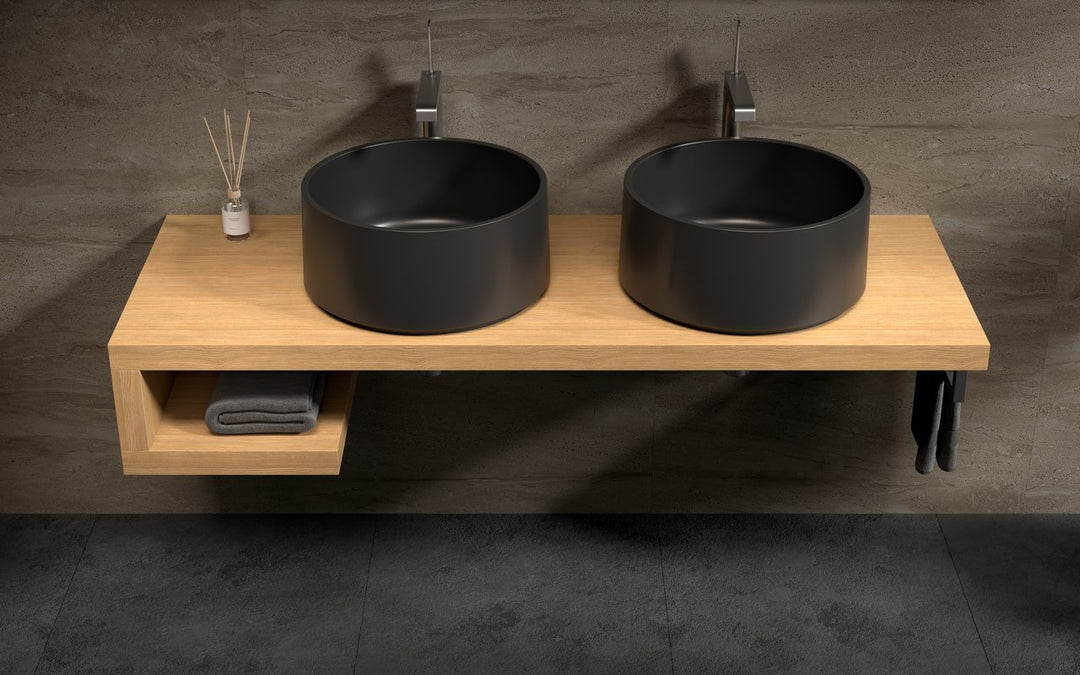 Solace-B Black Round Vessel Sink