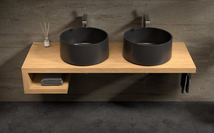 Solace-B Black Round Vessel Sink