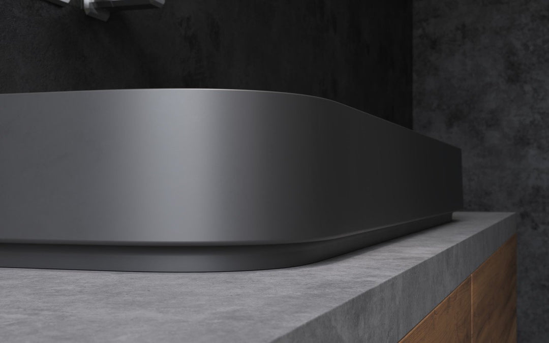 Solace-B Black Rectangular Vessel Sink