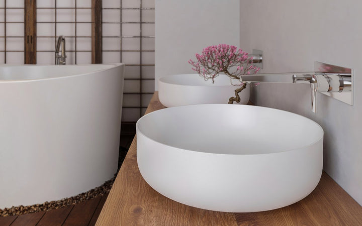 Aurora White Round Vessel Sink
