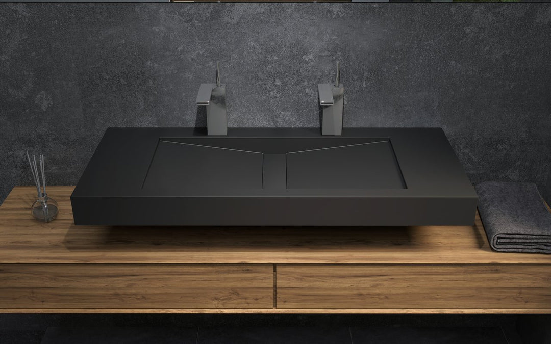 Millennium-120 Black Stone Sink