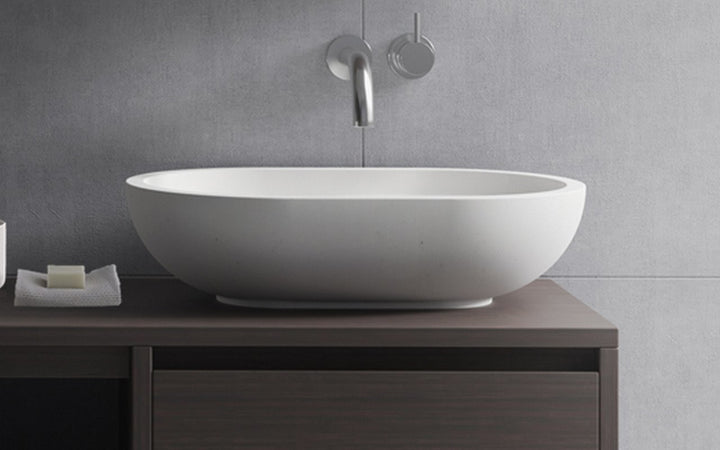 Karolina 2 White Oval Vessel Sink