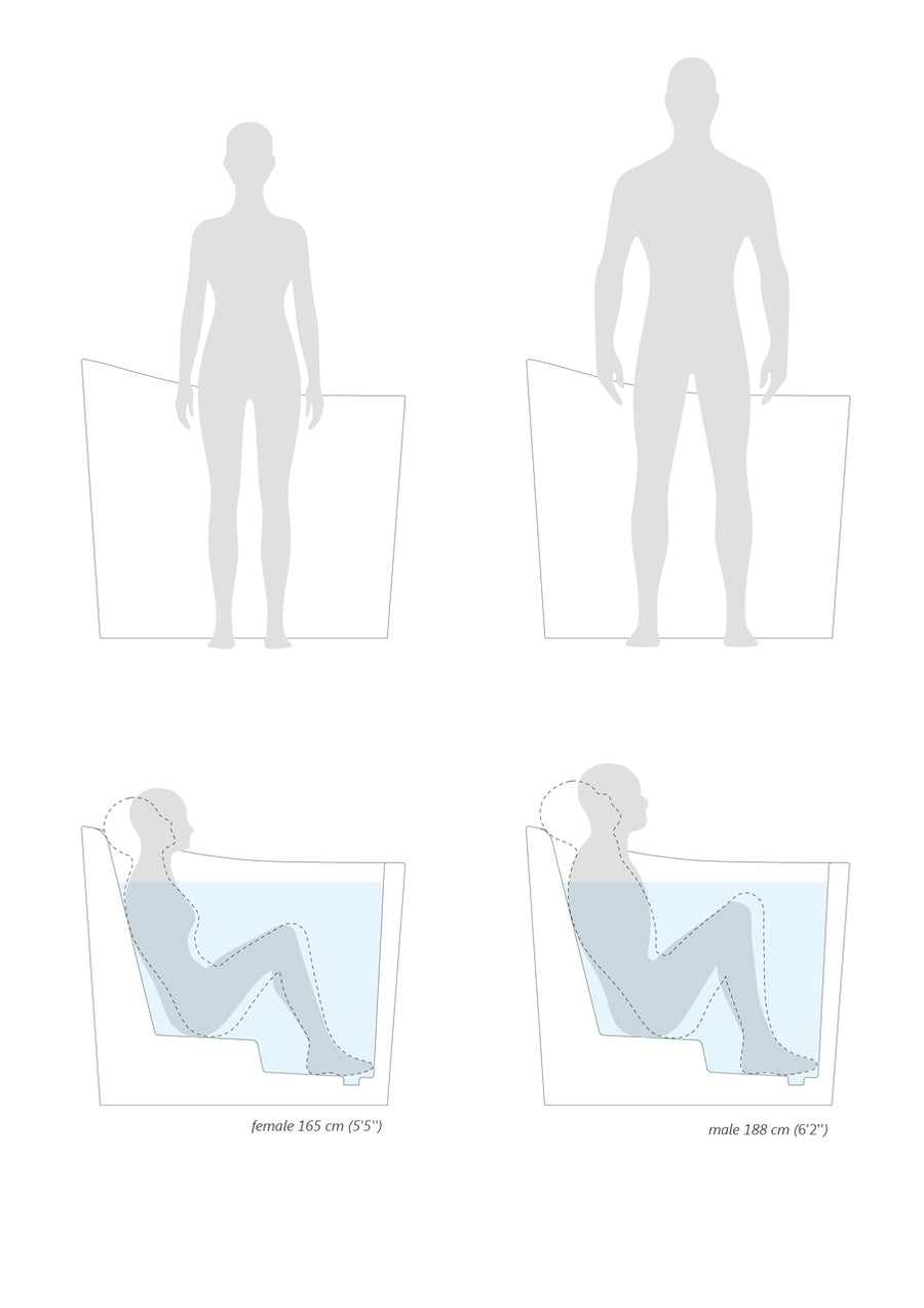 Aquatica True Ofuro Mini Tranquility Heated Japanese Soaking Bathtub ...