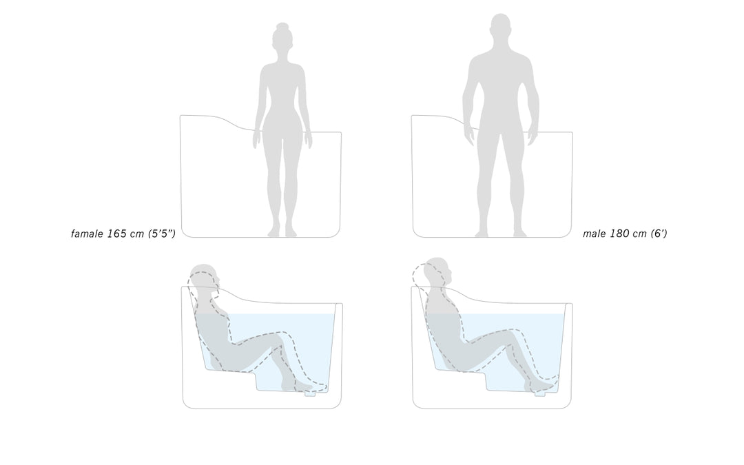 True Ofuro Nano White Solid Surface Bathtub