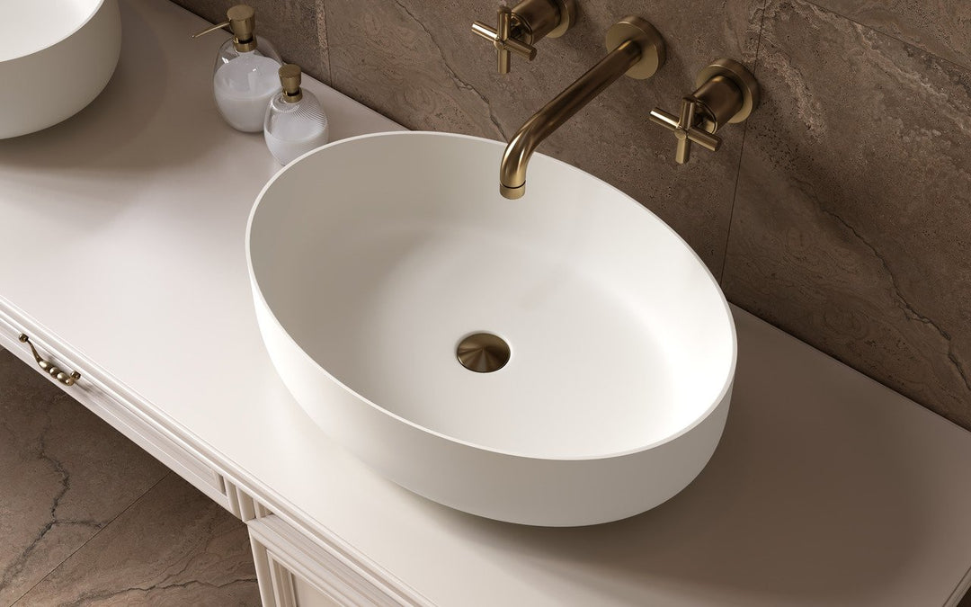 Aurora White Oval Vessel Sink