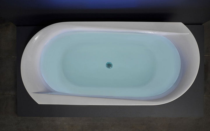 Purescape 107-Wht Freestanding Acrylic Bathtub