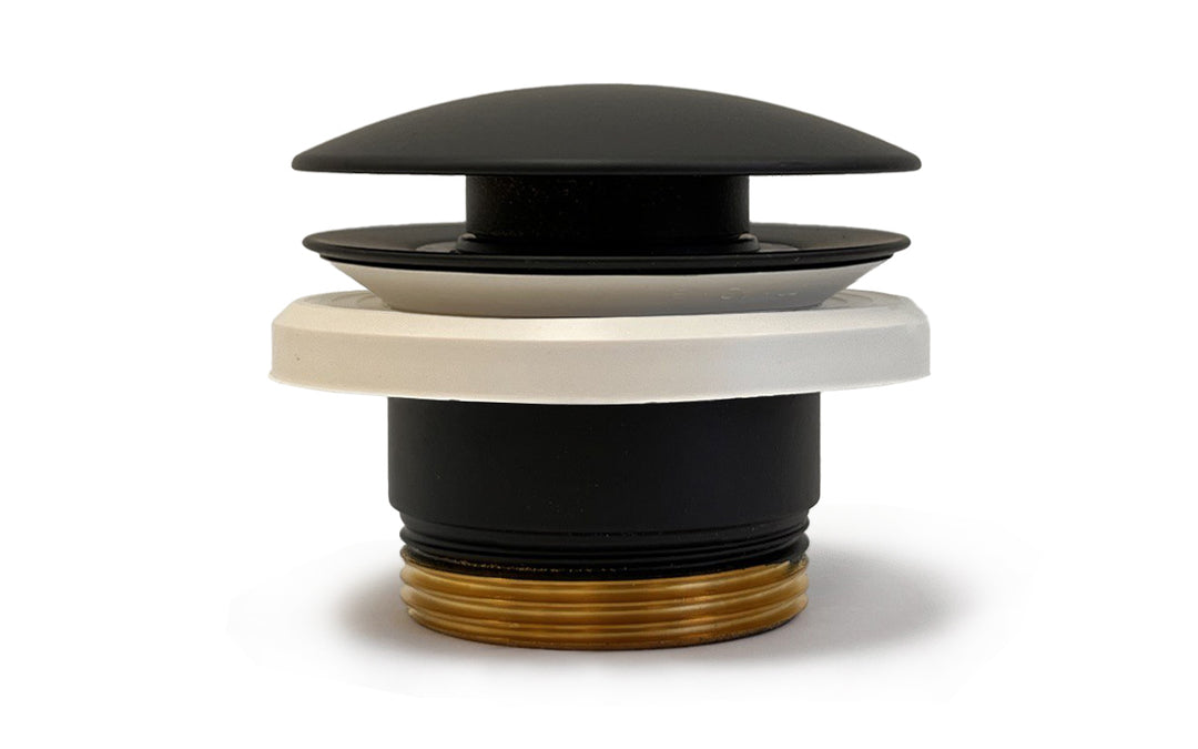 Euroclicker 3 Bathtub Drain (Matte Black) Full Assembly