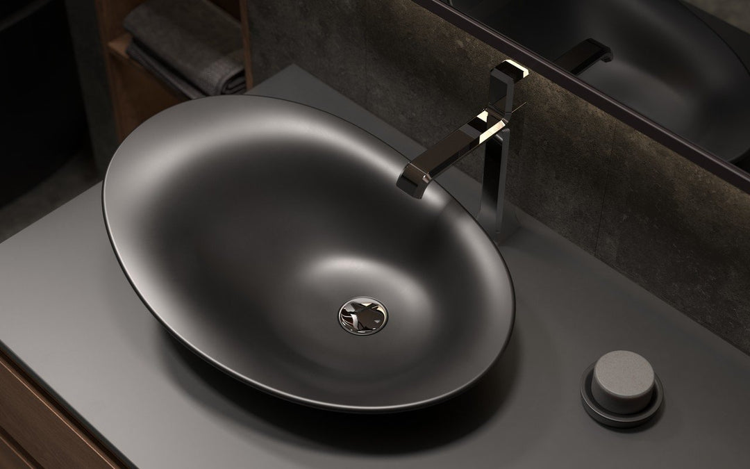 Nanomorph-Blck Stone Bathroom Vessel Sink