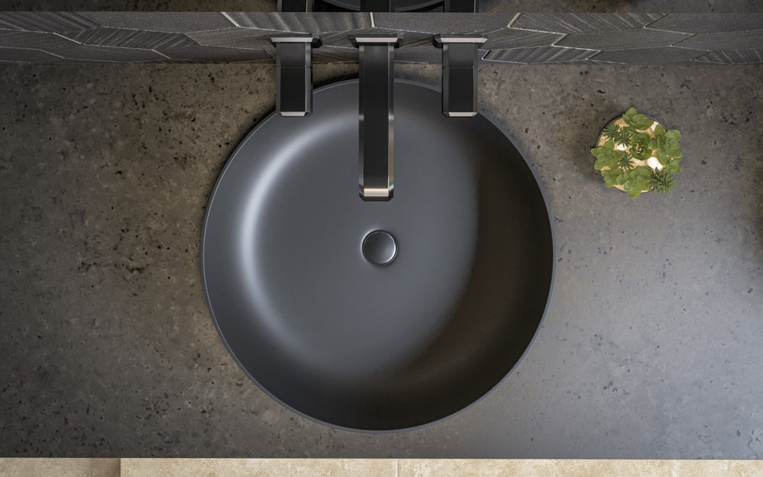 Aurora Black Round Vessel Sink