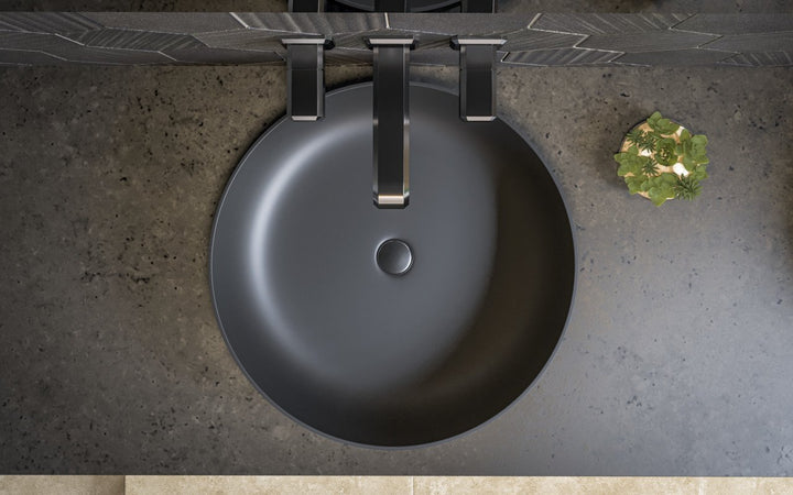 Aurora Black Round Vessel Sink