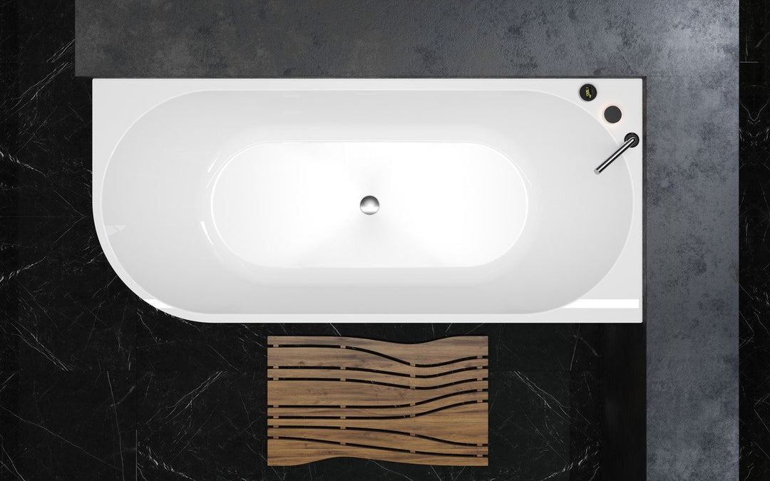 Purescape 118-L Corner Freestanding Bathtub