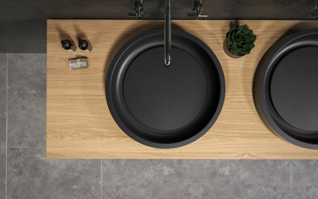 Solace-A Plus Black Round Vessel Sink