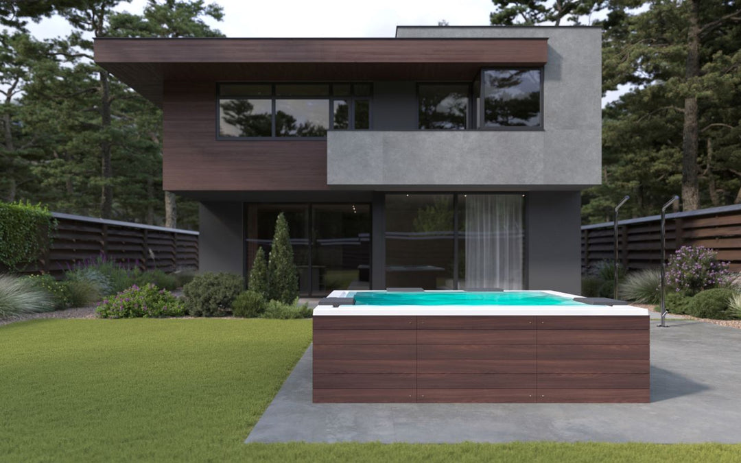 Vibe Infinity Spa With Thermory Wooden Siding