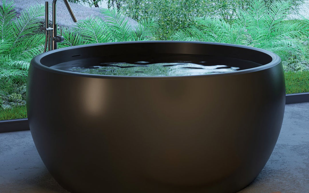Aura Mini Black Stone Bathtub