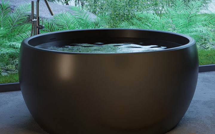 Aura Mini Black Stone Bathtub