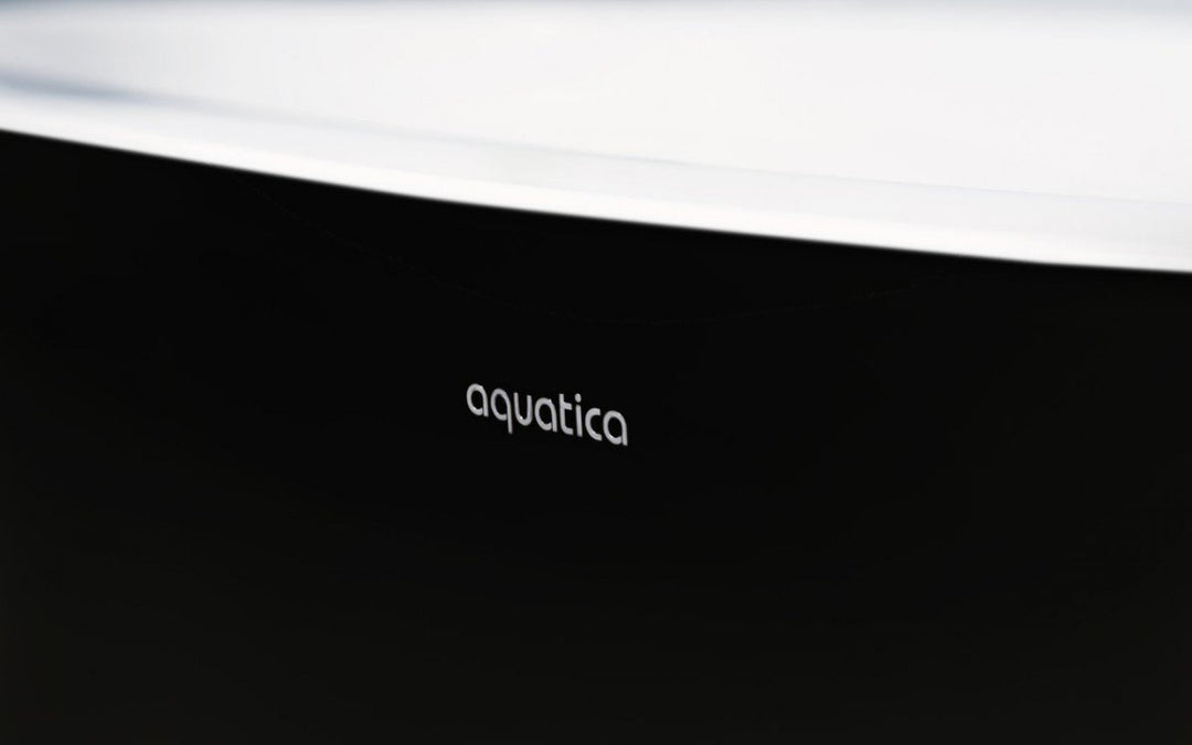 Sophia Black-White Freestanding Solid Surface Bathtub