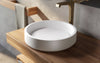 Solace-A Plus White Round Stone Vessel Sink