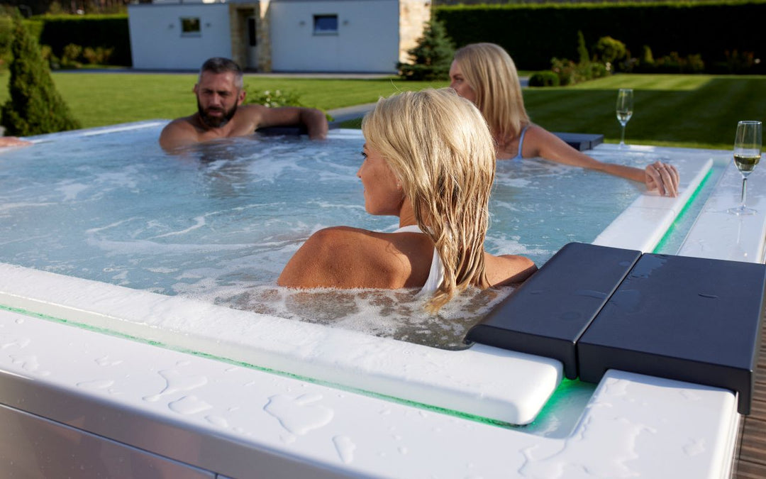 Vibe Infinity Spa w White Composite Siding (fmr. Maridur)