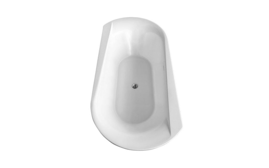 Purescape 107-Wht Freestanding Acrylic Bathtub