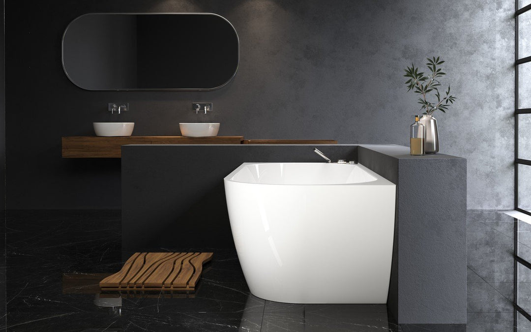 Purescape 118-R Corner Freestanding Bathtub