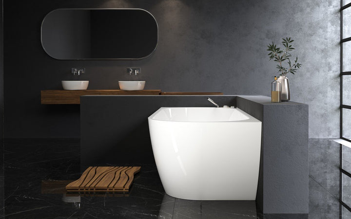 Purescape 118-R Corner Freestanding Bathtub