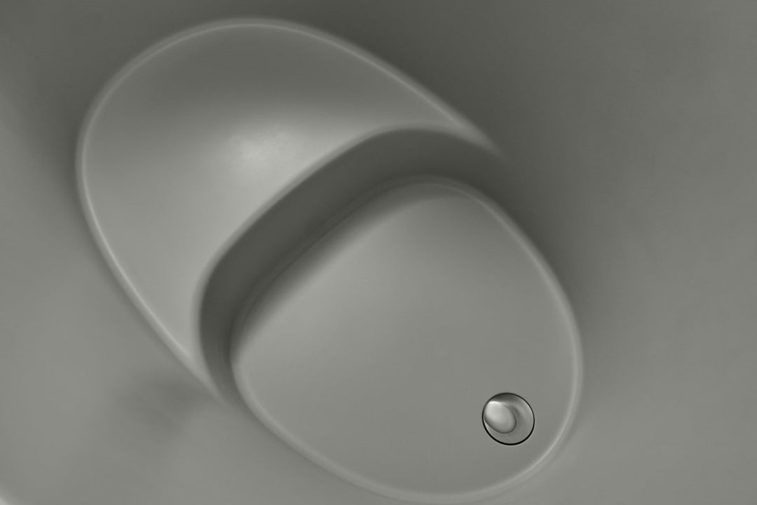 True Ofuro Concrete Freestanding Solid Surface Bathtub