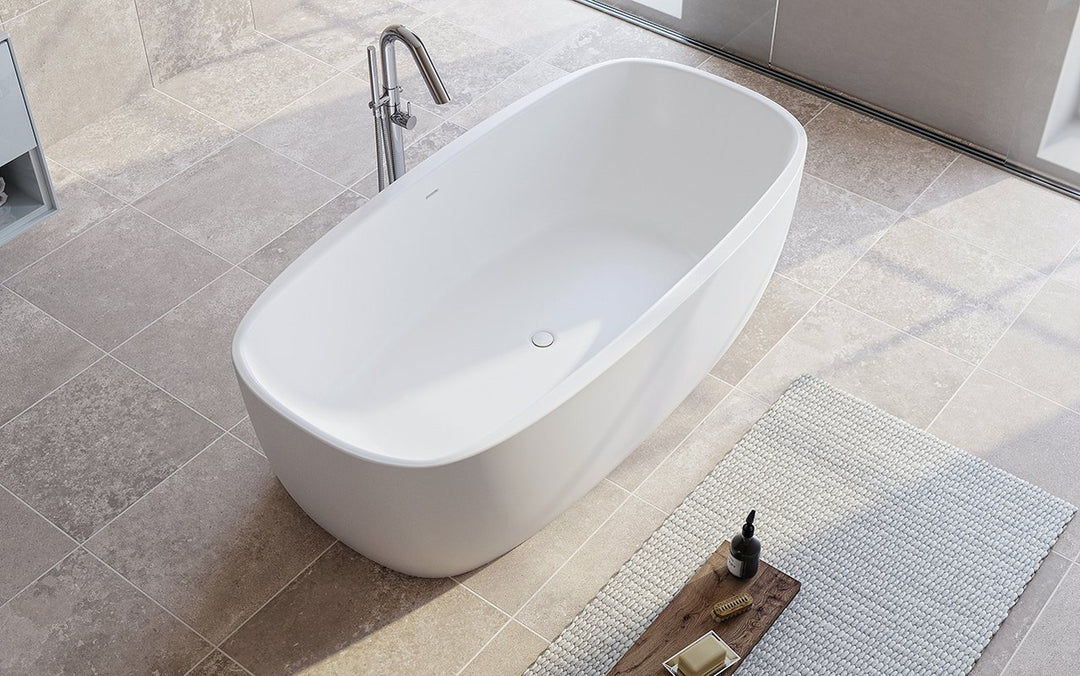 Aquatica Coletta White Freestanding Solid Surface Bathtub