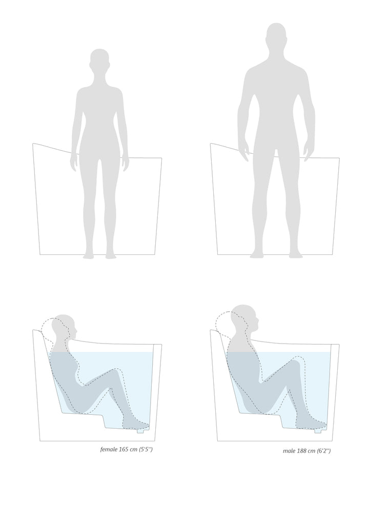 True Ofuro Mini Freestanding Solid Surface Bathtub