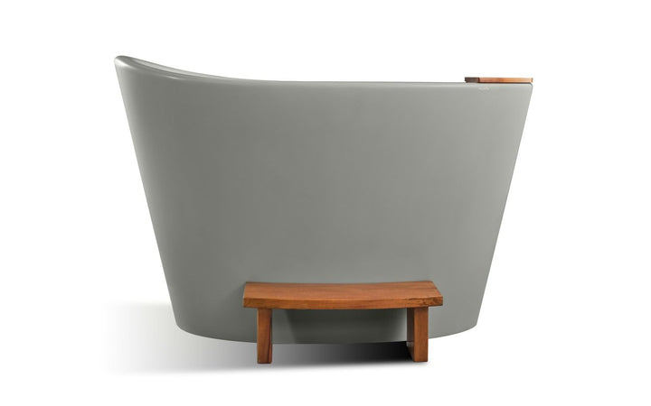 True Ofuro Concrete Freestanding Solid Surface Bathtub